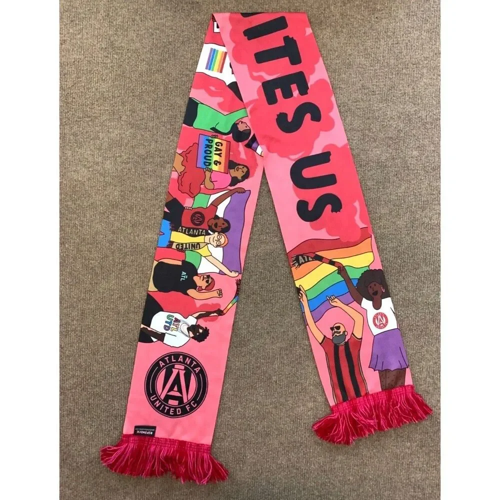 Atlanta United FC Scarf Ruffneck MLS June 2023 Pride Unites Us LGBTQ